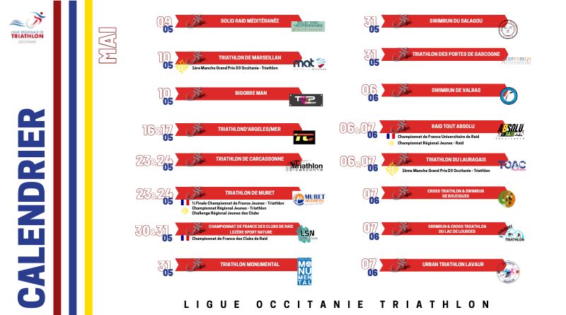 Calendrier des épreuves | MAI