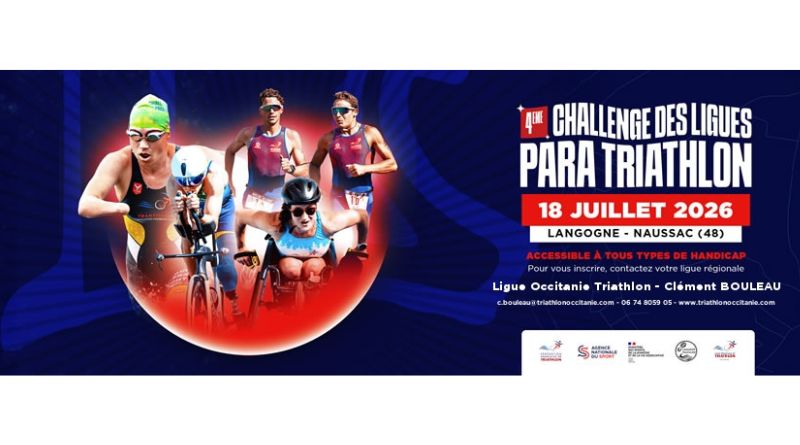 Le Triathlon de Langogne (48) support du Challenge National des Ligues de Paratriathlon 2026