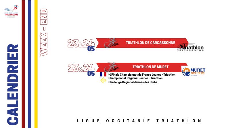 Courses à venir | Triathlon de Carcassonne et Triathlon de Muret (1/2 Finale France Jeunes)